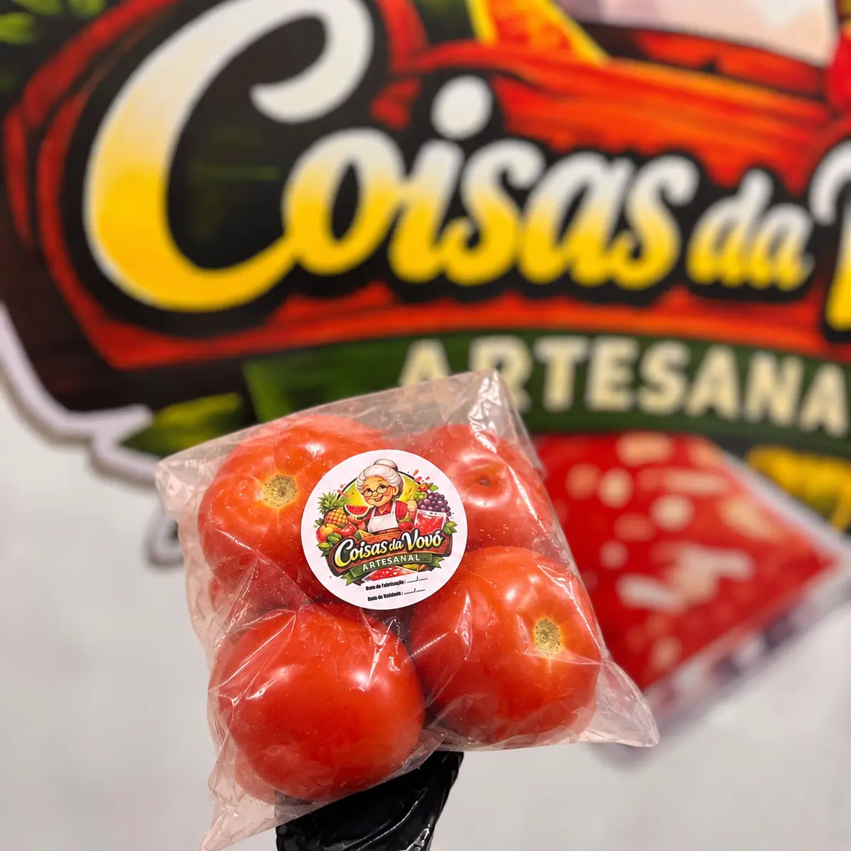 Tomate — Coisas da Vovó Artesanal — embalagem da Coisas da Vovó Artesanal