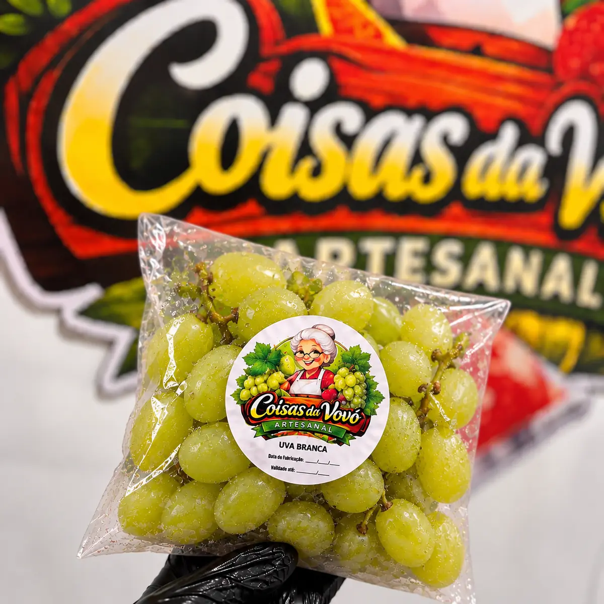 Uva branca — Coisas da Vovó Artesanal — embalagem da Coisas da Vovó Artesanal
